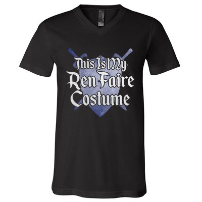 This Is My Ren Faire Costume Funny Renaissance Fair Graphic V-Neck T-Shirt