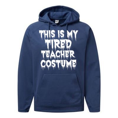 This Is My Tired Teacher Costume Halloween Educator Performance Fleece Hoodie