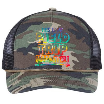 This Is My Field Trip Teachers Field Trip Day School Retro Rope Trucker Hat Cap