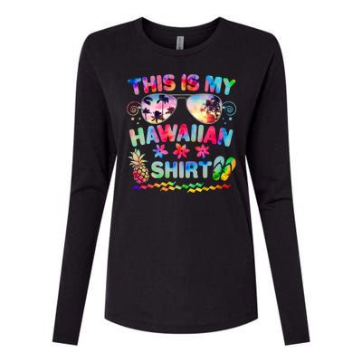 This Is My Hawaiian Shirt Tie Dye Sunglasses Womens Cotton Relaxed Long Sleeve T-Shirt