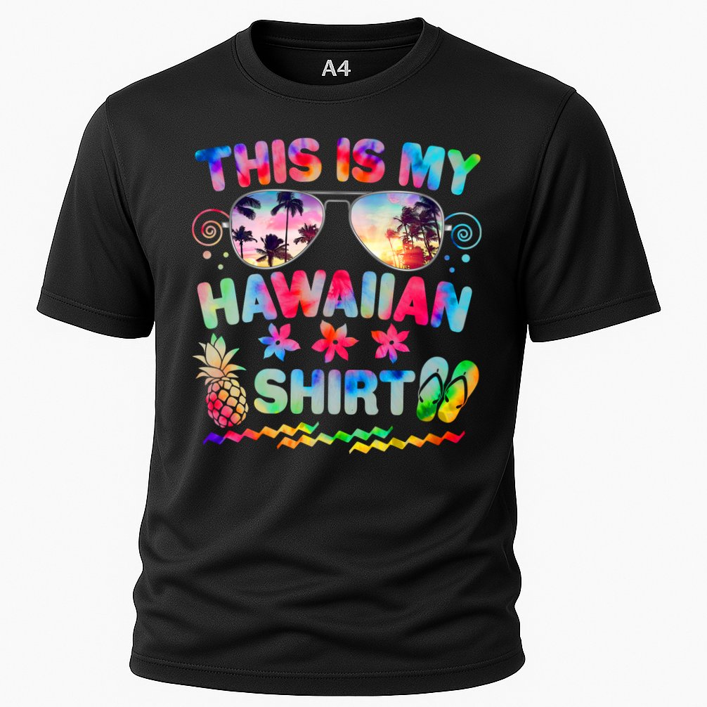This Is My Hawaiian Shirt Tie Dye Sunglasses Cooling Performance Crew T-Shirt