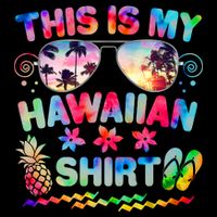 This Is My Hawaiian Shirt Tie Dye Sunglasses 16 in Basic Backpack