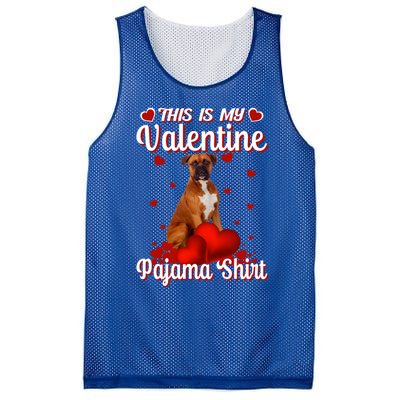 This Is My Valentine Pajama Boxer Dog Puppy Lover Funny Gift Mesh Reversible Basketball Jersey Tank