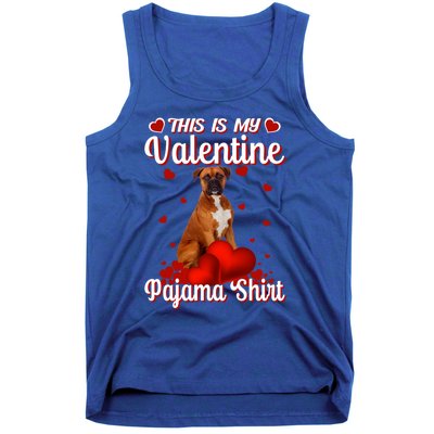 This Is My Valentine Pajama Boxer Dog Puppy Lover Funny Gift Tank Top