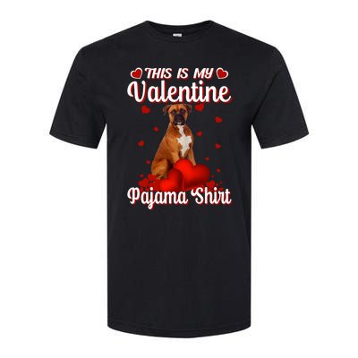 This Is My Valentine Pajama Boxer Dog Puppy Lover Funny Gift Softstyle® CVC T-Shirt