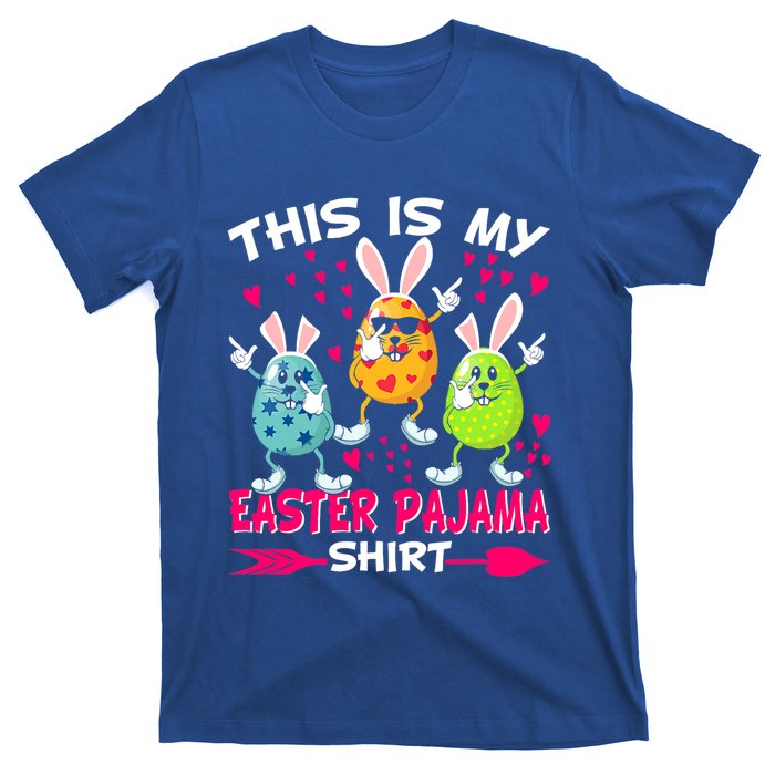 This Is My Easter Pajama Gift Dabbing Bunny Easter Egg Cute Gift T-Shirt