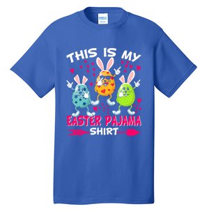 This Is My Easter Pajama Gift Dabbing Bunny Easter Egg Cute Gift Tall T-Shirt