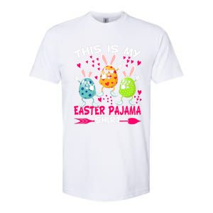 This Is My Easter Pajama Gift Dabbing Bunny Easter Egg Cute Gift Softstyle CVC T-Shirt