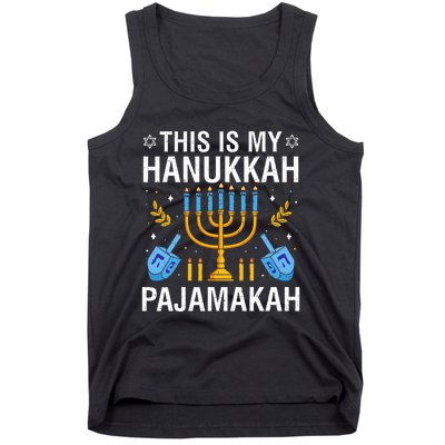 This Is My Hanukkah Pajamakah Menorah Chanukah  Tank Top