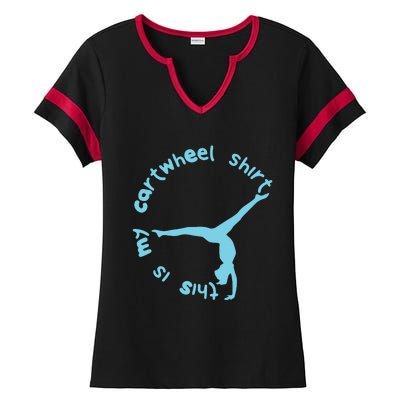 This Is My Cartwheel Shirts Gymnastics Girl Ladies Halftime Notch Neck Tee