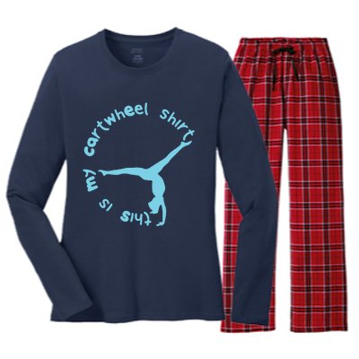 This Is My Cartwheel Shirts Gymnastics Girl Women's Long Sleeve Flannel Pajama Set 