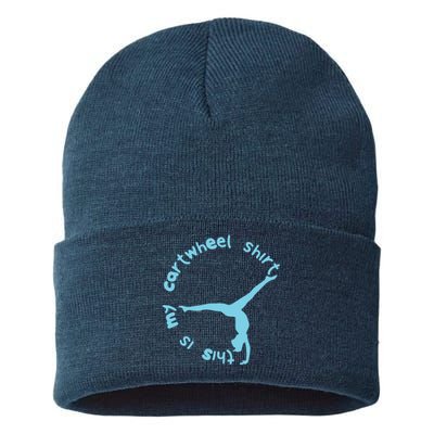 This Is My Cartwheel Shirts Gymnastics Girl Sustainable Knit Beanie