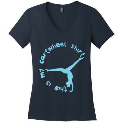 This Is My Cartwheel Shirts Gymnastics Girl Women's V-Neck T-Shirt