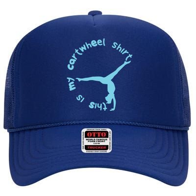 This Is My Cartwheel Shirts Gymnastics Girl High Crown Mesh Back Trucker Hat