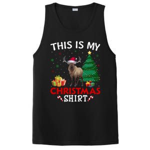 This Is My Elk Santa Hat Christmas Pajama Gift PosiCharge Competitor Tank