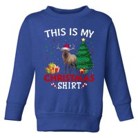 This Is My Elk Santa Hat Christmas Pajama Gift Toddler Sweatshirt