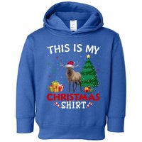 This Is My Elk Santa Hat Christmas Pajama Gift Toddler Hoodie