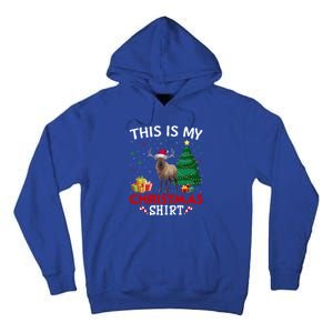 This Is My Elk Santa Hat Christmas Pajama Gift Tall Hoodie