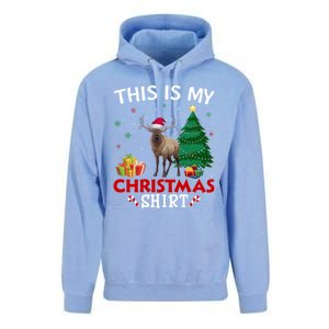 This Is My Elk Santa Hat Christmas Pajama Gift Unisex Surf Hoodie