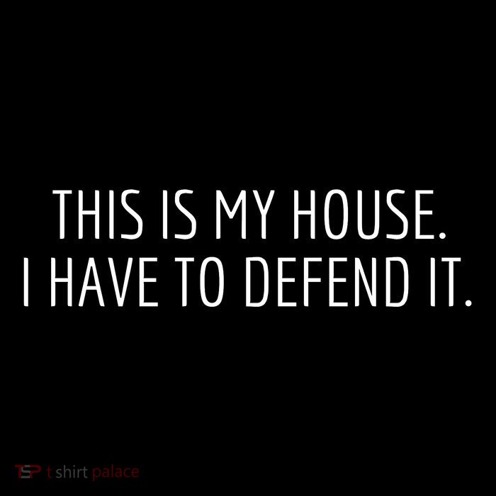 This Is My House. I Have To Defend It. Funny Christmas Sayings Sustainable Bucket Hat