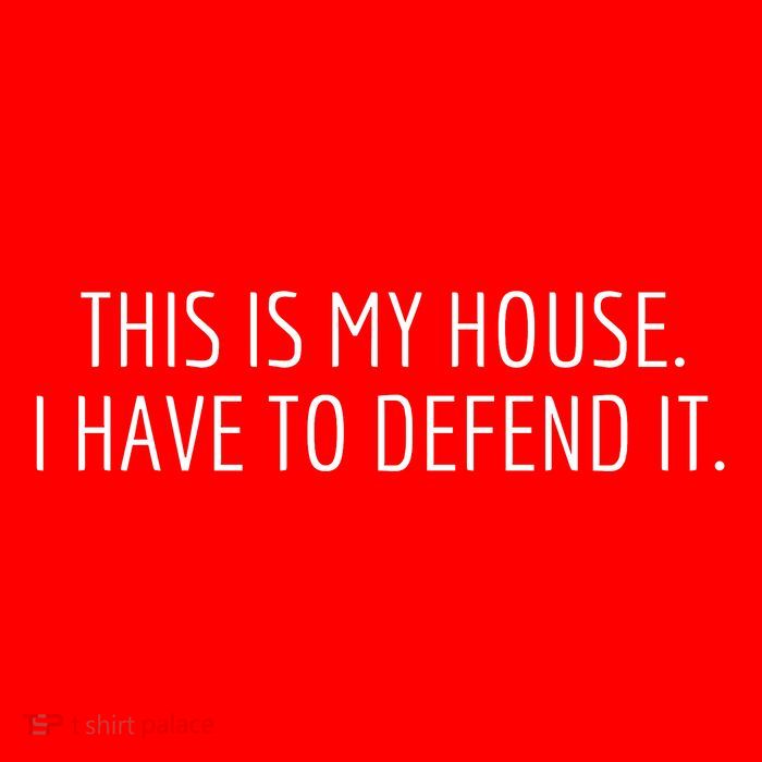This Is My House. I Have To Defend It. Funny Christmas Sayings Magnet