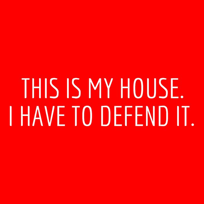 This Is My House. I Have To Defend It. Funny Christmas Sayings Premium T-Shirt