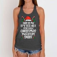 This Is My It's Too Hot For Ugly Christmas Sweaters Women's Knotted Racerback Tank