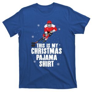 This Is My Christmas Pajama Gift Funny Ice Hockey Santa Gift T-Shirt