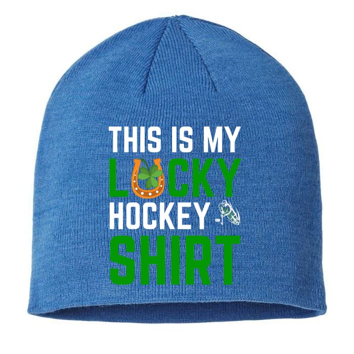 This Is My Lucky Hockey Gift Sport Game St Patrick's Day Funny Gift Sustainable Beanie