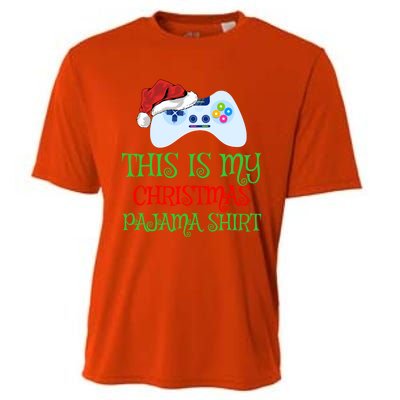 This Is My Christmas Pajamas Santa Hat Video Game Christmas Great Gift Cooling Performance Crew T-Shirt