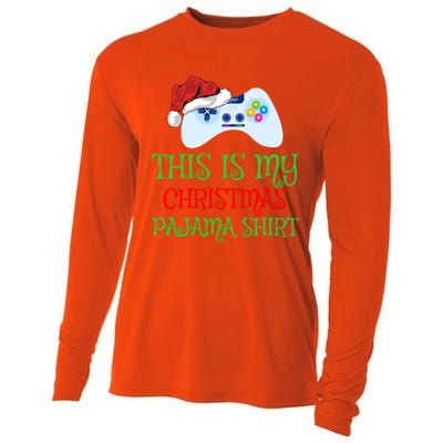 This Is My Christmas Pajamas Santa Hat Video Game Christmas Great Gift Cooling Performance Long Sleeve Crew