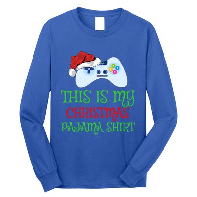 This Is My Christmas Pajamas Santa Hat Video Game Christmas Great Gift Long Sleeve Shirt