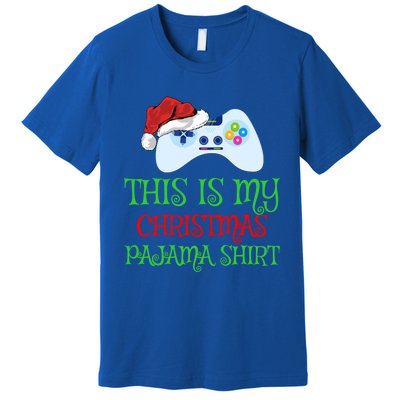 This Is My Christmas Pajamas Santa Hat Video Game Christmas Great Gift Premium T-Shirt