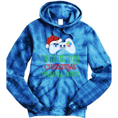 This Is My Christmas Pajamas Santa Hat Video Game Christmas Great Gift Tie Dye Hoodie