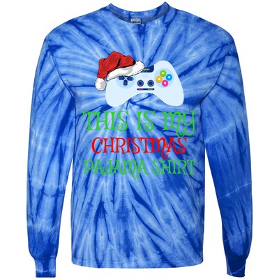 This Is My Christmas Pajamas Santa Hat Video Game Christmas Great Gift Tie-Dye Long Sleeve Shirt