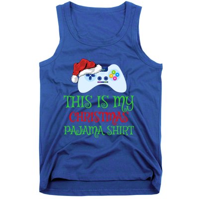 This Is My Christmas Pajamas Santa Hat Video Game Christmas Great Gift Tank Top