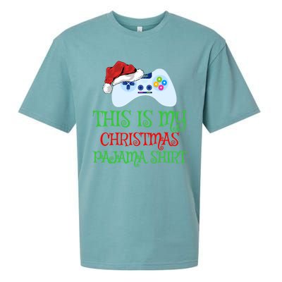 This Is My Christmas Pajamas Santa Hat Video Game Christmas Great Gift Sueded Cloud Jersey T-Shirt