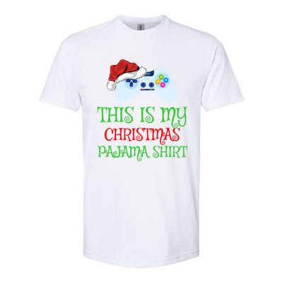 This Is My Christmas Pajamas Santa Hat Video Game Christmas Great Gift Softstyle CVC T-Shirt