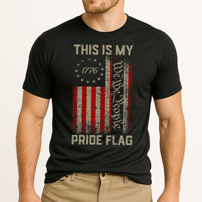 This Is My Pride Flag Usa American Cooling Performance Crew T-Shirt