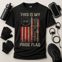 This Is My Pride Flag Usa American Cooling Performance Crew T-Shirt