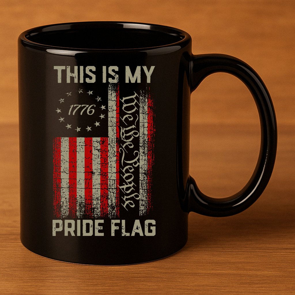This Is My Pride Flag Usa American 11oz C Handle Ceramic Mug