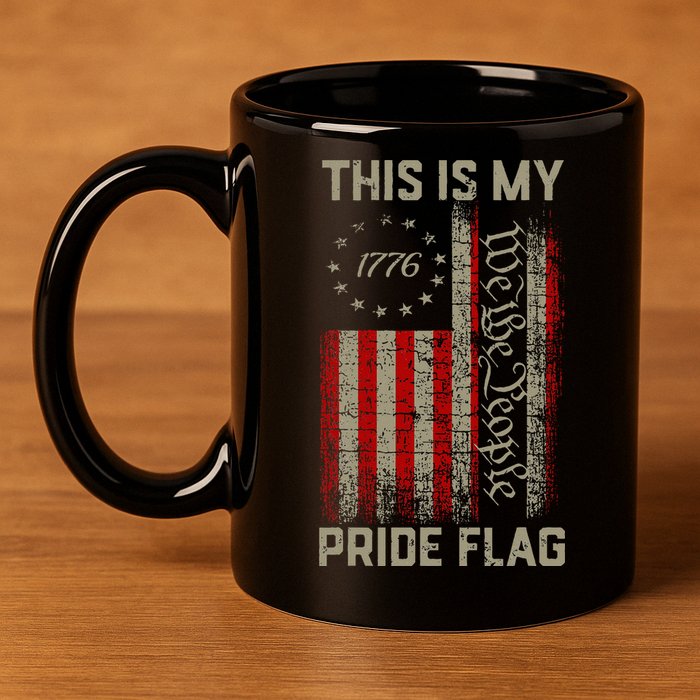 This Is My Pride Flag Usa American 11oz C Handle Ceramic Mug