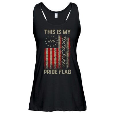 This Is My Pride Flag Usa American Ladies Essential Flowy Tank