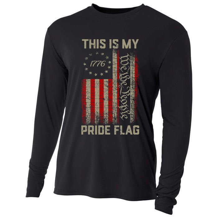 This Is My Pride Flag Usa American Cooling Performance Long Sleeve Crew