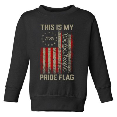 This Is My Pride Flag Usa American Toddler Sweatshirt