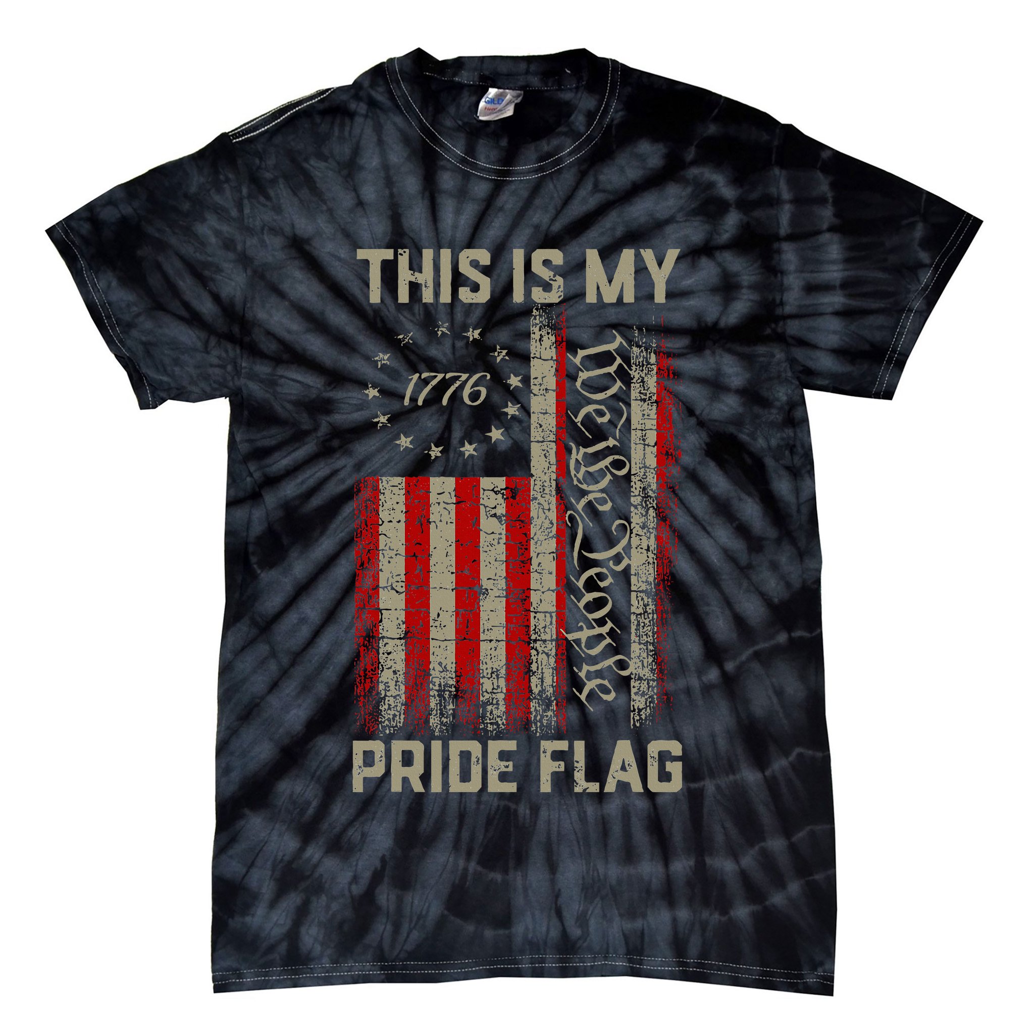 This Is My Pride Flag Usa American Tie-Dye T-Shirt