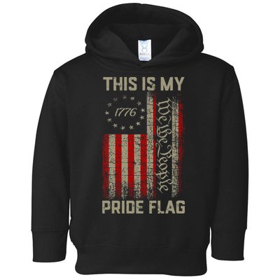 This Is My Pride Flag Usa American Toddler Hoodie