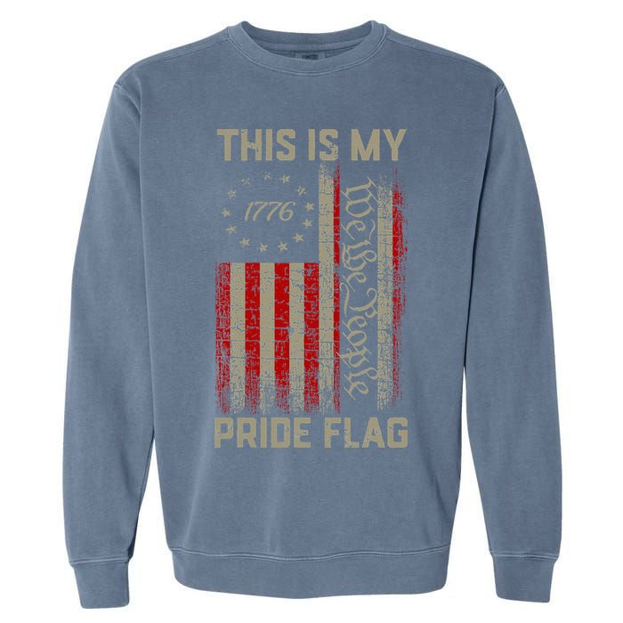 This Is My Pride Flag Usa American Garment-Dyed Sweatshirt