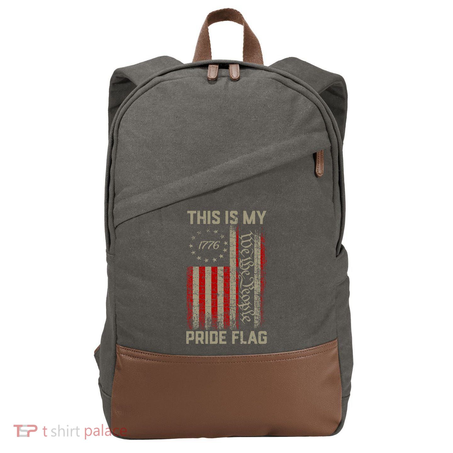 This Is My Pride Flag Usa American Cotton Canvas Backpack