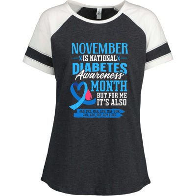 This Is My Fight Type 1 Diabetes Awareness Support Enza Ladies Jersey Colorblock Tee